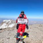 A Pakistani Mountaineer, Saad Munawar, raised the HERO flag on the highest summit outside Asia